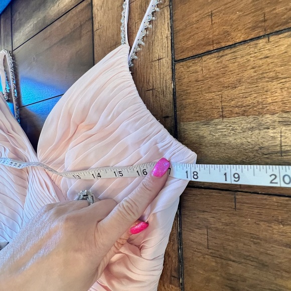 NWTLux Chiffon Beaded Straps Flowy Dress - Picture 12 of 16